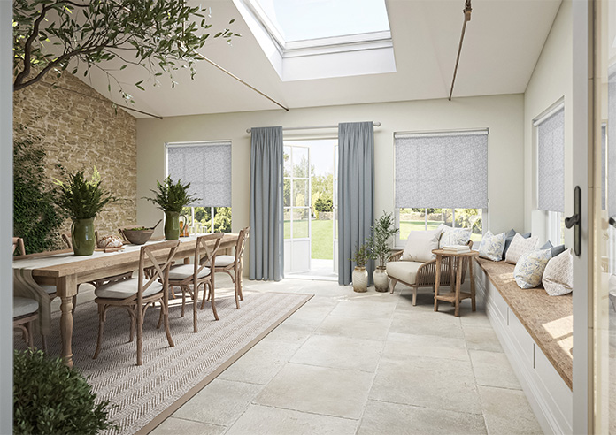 Delicate Foliage, Cloud Grey - Roller Blind - Image 7